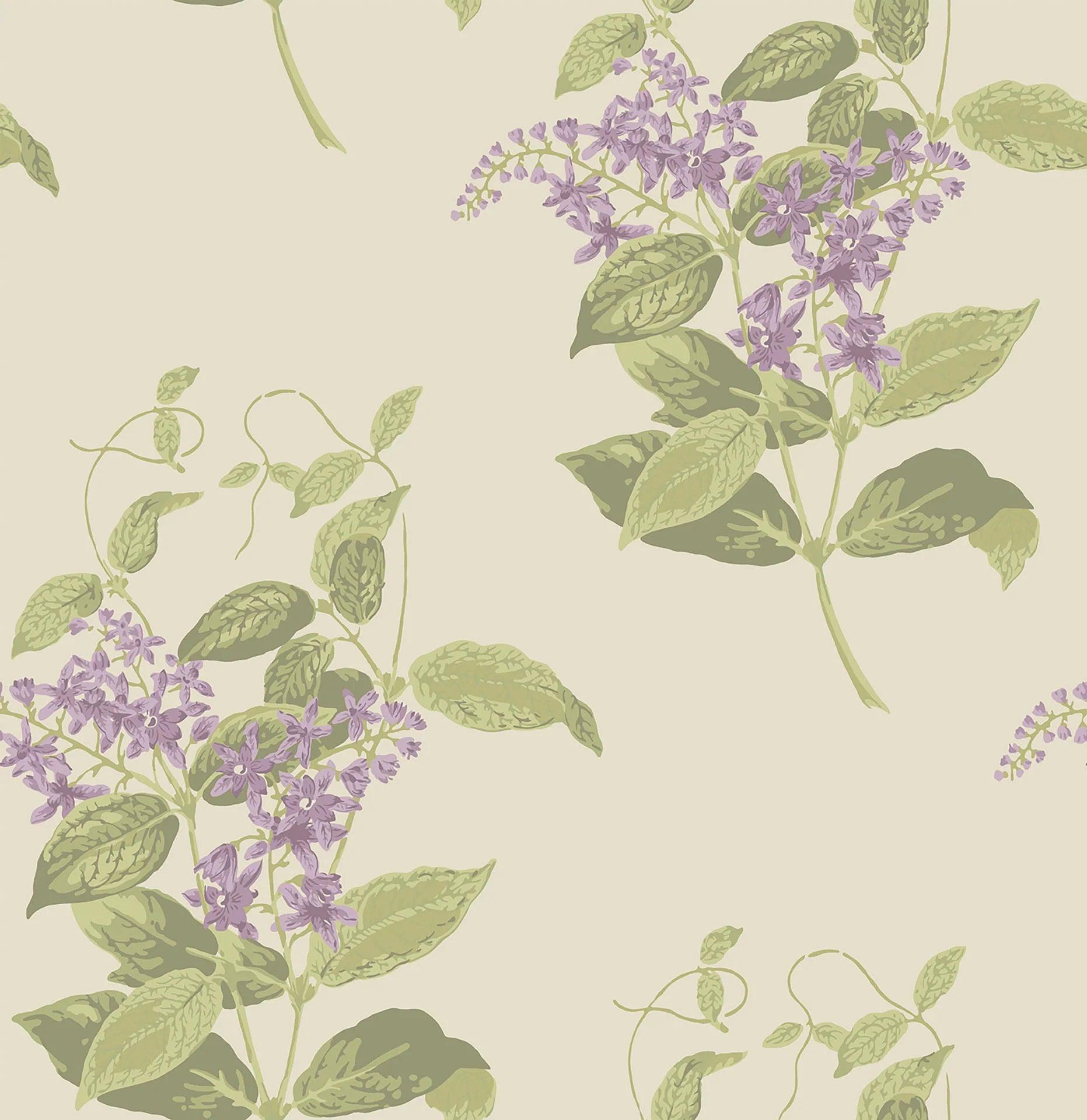 Tapeta ARCHIVE ANTHOLOGY - Madras Violet fiolet na kremie Cole & Son Eye on Design