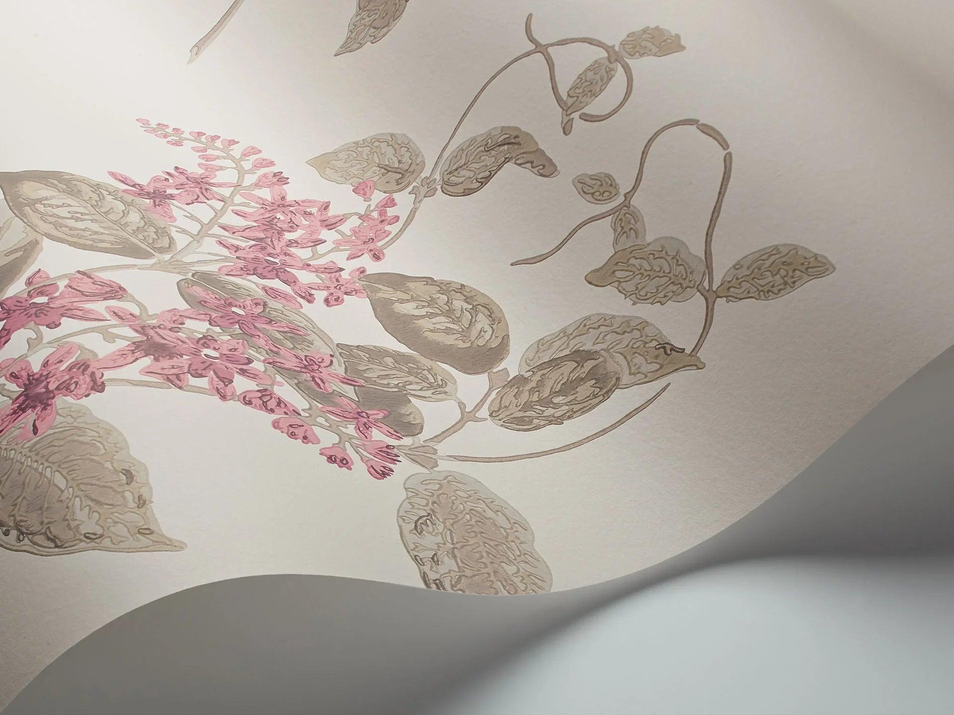 Tapeta ARCHIVE ANTHOLOGY - Madras Violet fuksja na pergaminie Cole & Son Eye on Design