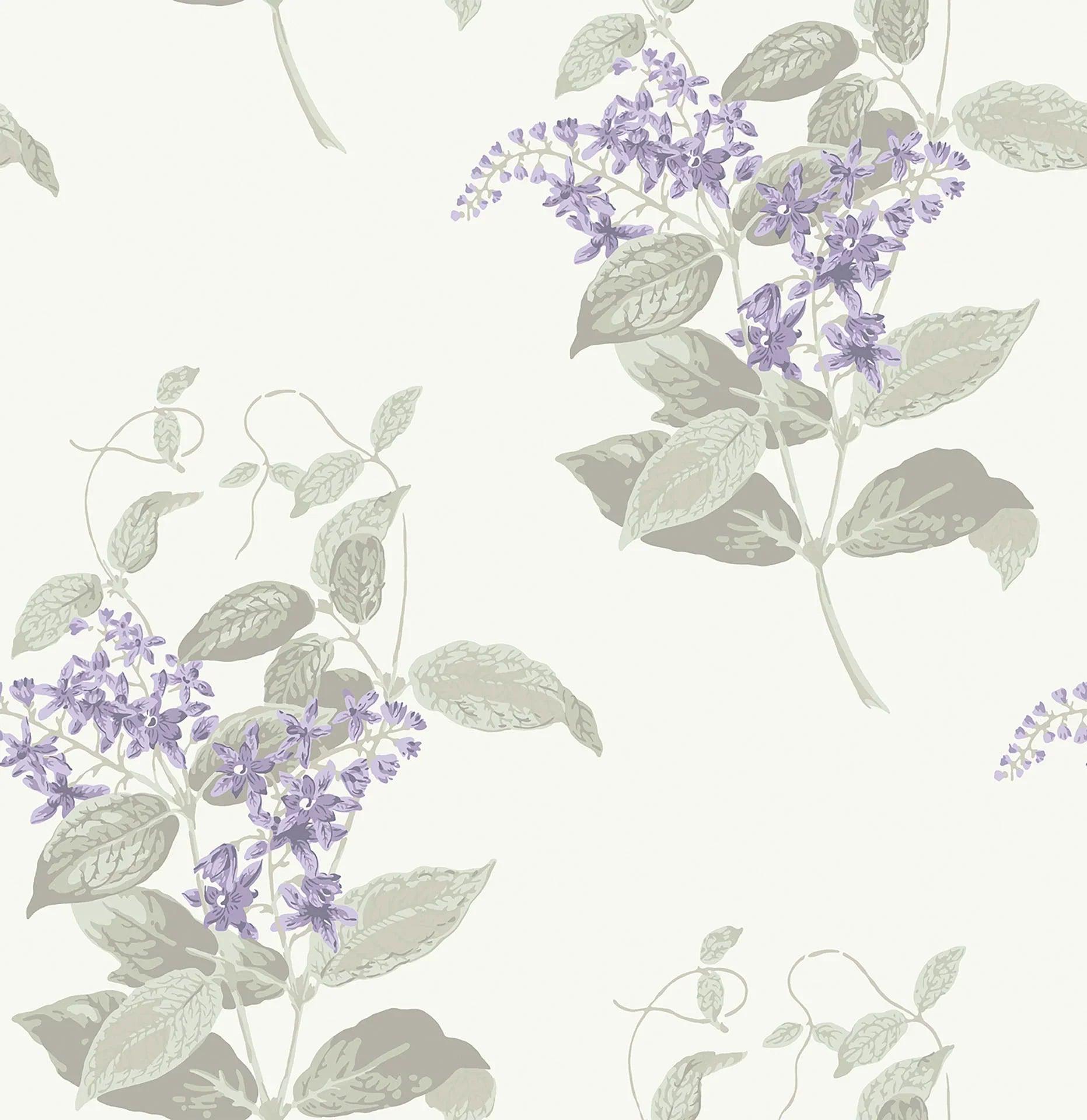 Tapeta ARCHIVE ANTHOLOGY - Madras Violet liliowy na białym Cole & Son Eye on Design
