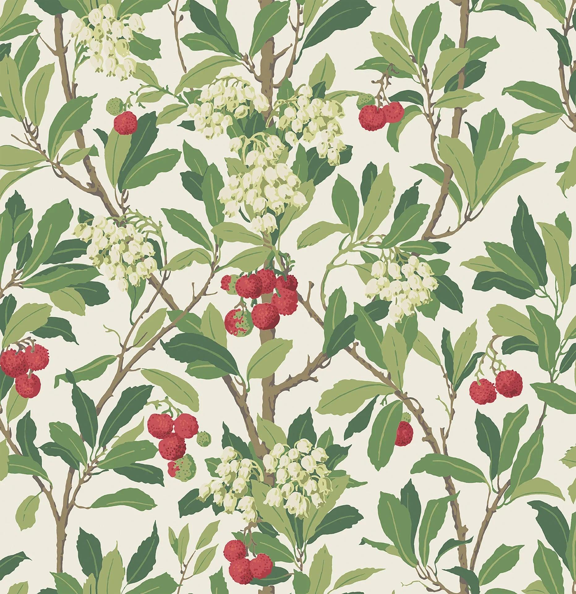 Tapeta ARCHIVE ANTHOLOGY - Strawberry Tree czerwień na bieli Cole & Son Default Title Eye on Design