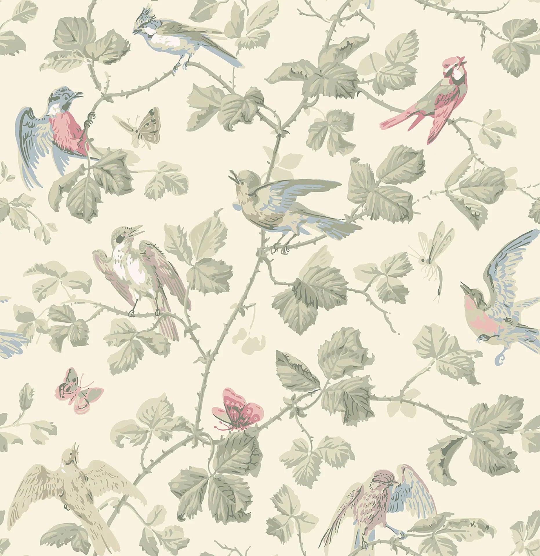 Tapeta ARCHIVE ANTHOLOGY - Winter Birds różowy na kremie Cole & Son Default Title Eye on Design