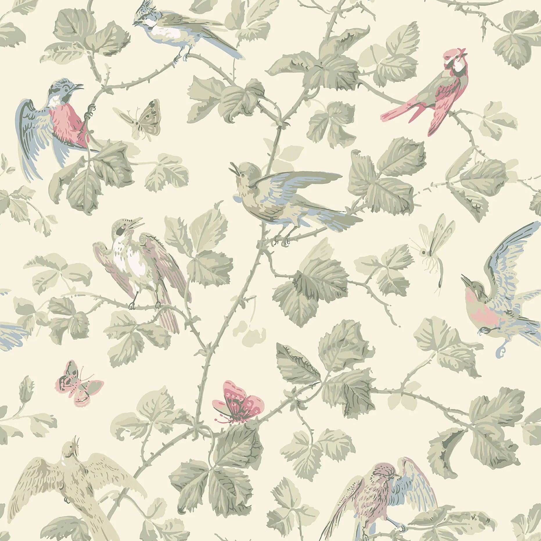 Tapeta ARCHIVE ANTHOLOGY - Winter Birds różowy na kremie Cole & Son Default Title Eye on Design