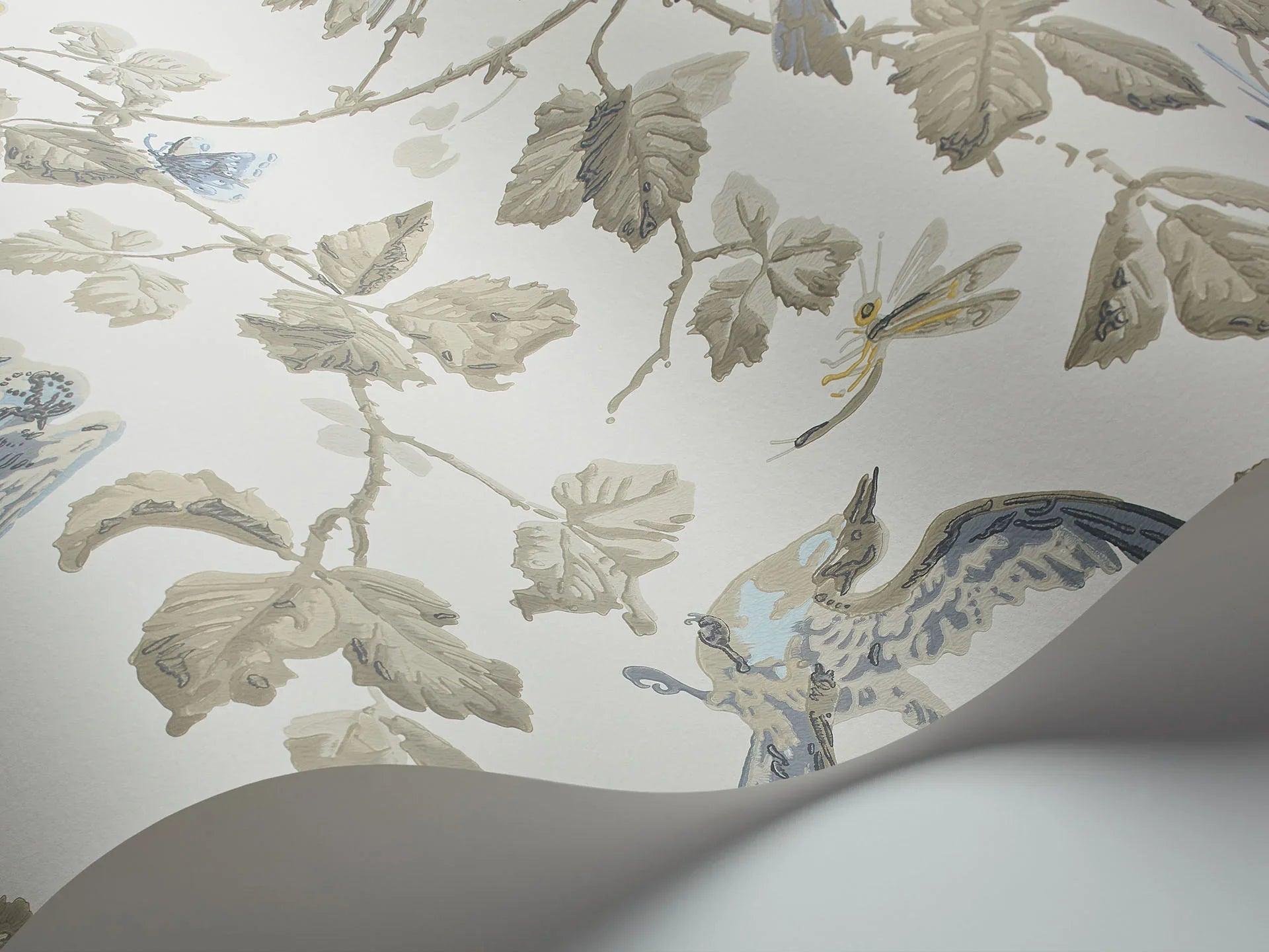 Tapeta ARCHIVE ANTHOLOGY - Winter Birds żółty na białym Cole & Son Eye on Design