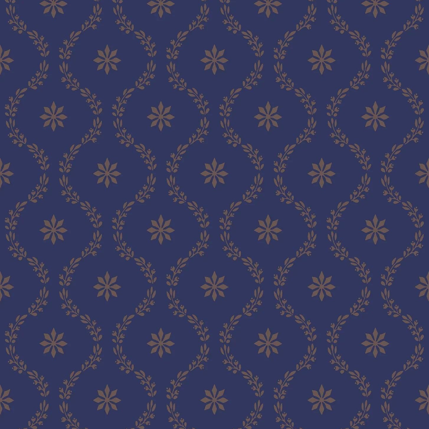 Tapeta ARCHIVE TRADITIONAL - Clandon metaliczne złoto na granacie Cole & Son Eye on Design