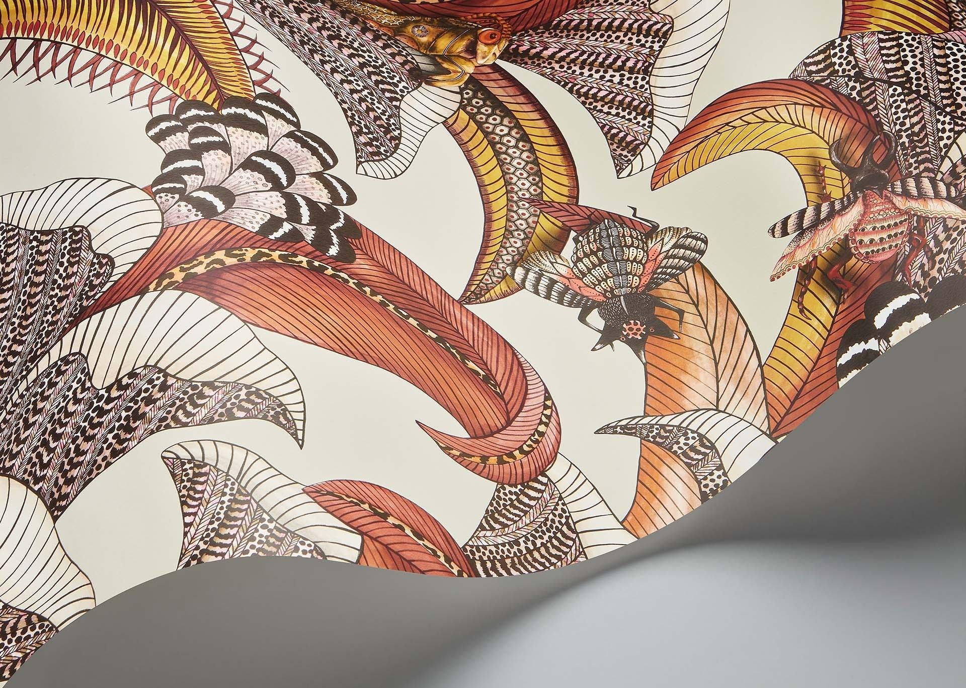 Tapeta ARDMORE JABULA - Hoopoe Leaves terakota na kremie Cole & Son Eye on Design