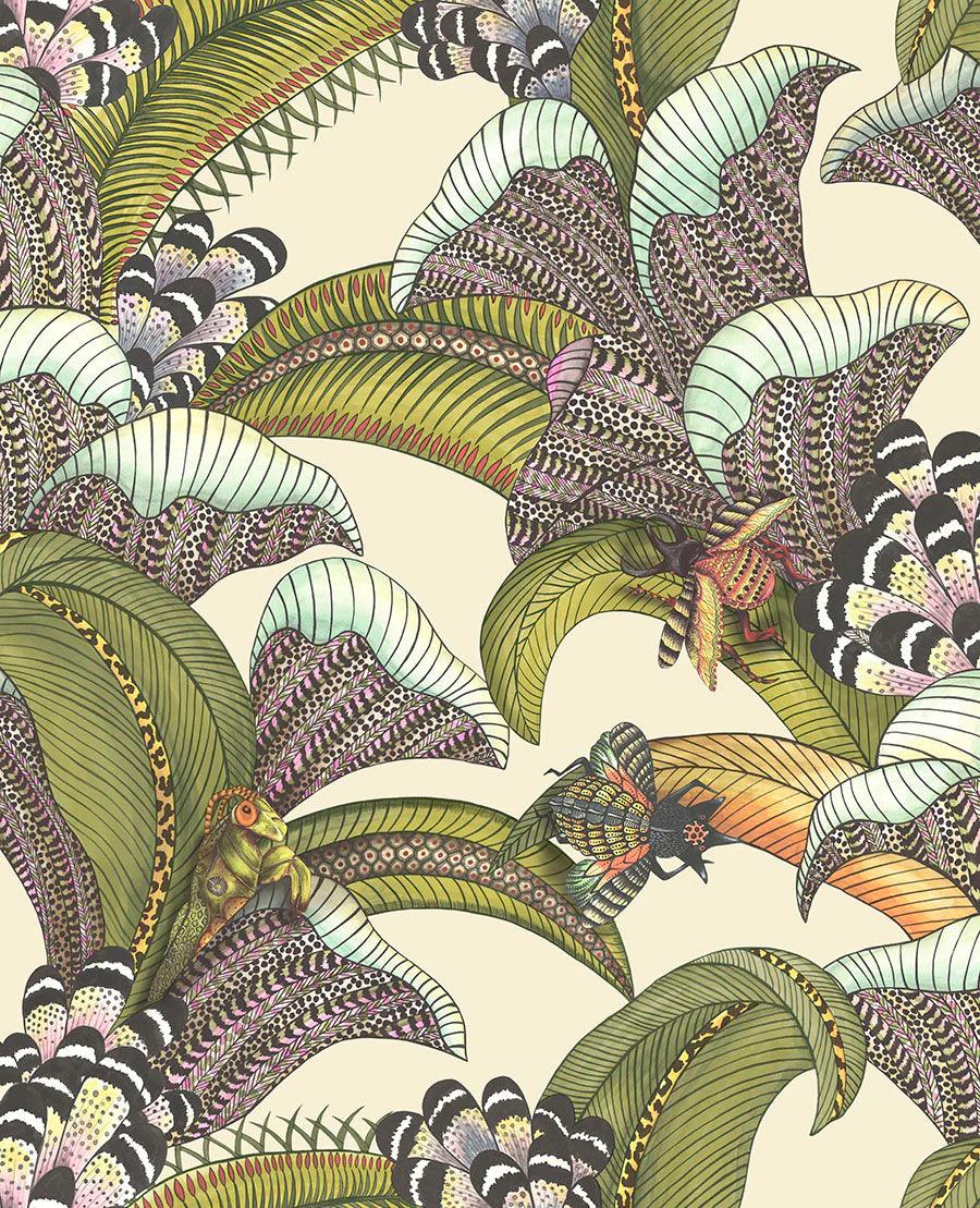 Tapeta ARDMORE JABULA - Hoopoe Leaves zielony na kremie Cole & Son Default Title Eye on Design