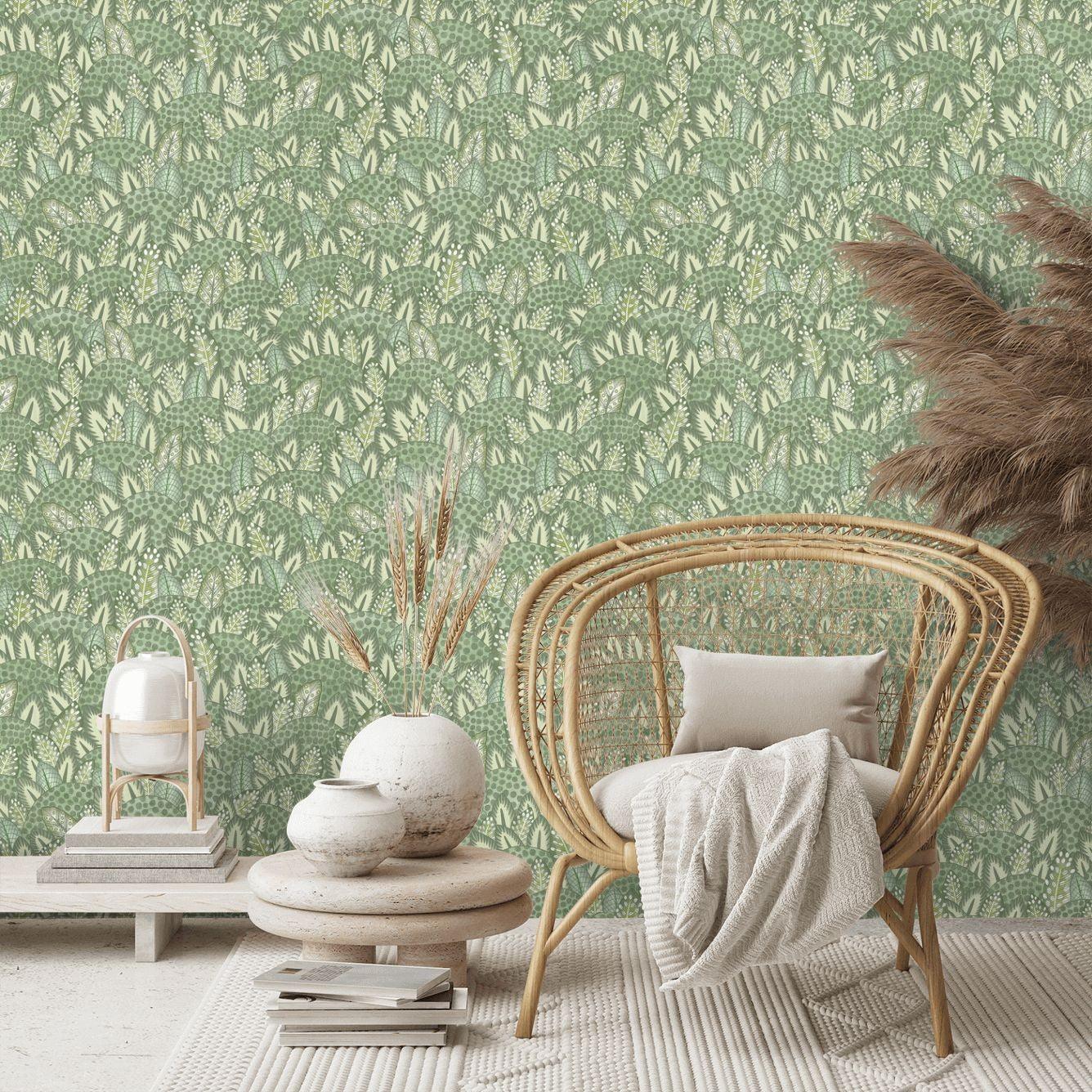 Tapeta ARDMORE JABULA - Zulu Terrain zielony Cole & Son Eye on Design