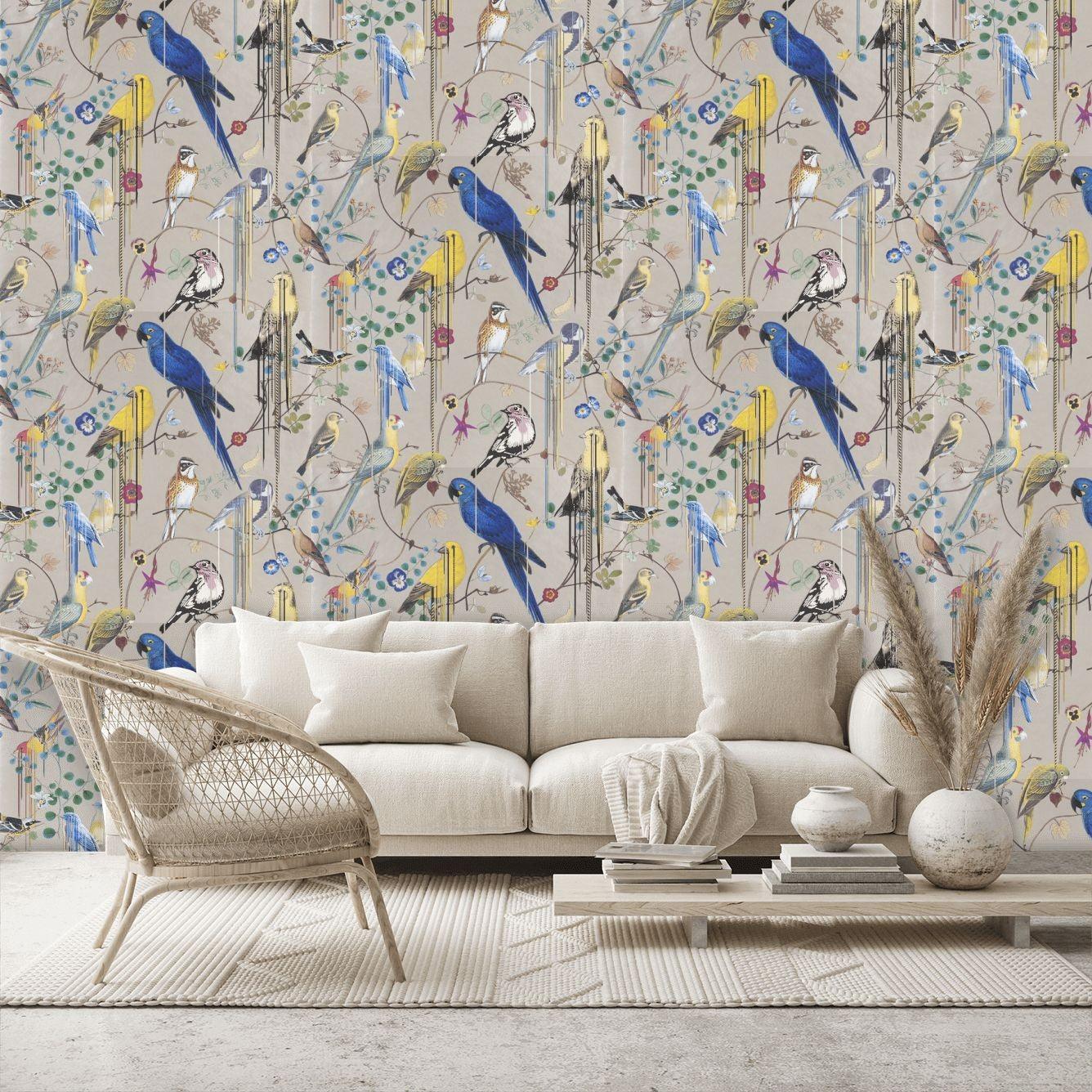 Tapeta BIRDS SINFONIA CUIVRE beżowy Christian Lacroix Eye on Design
