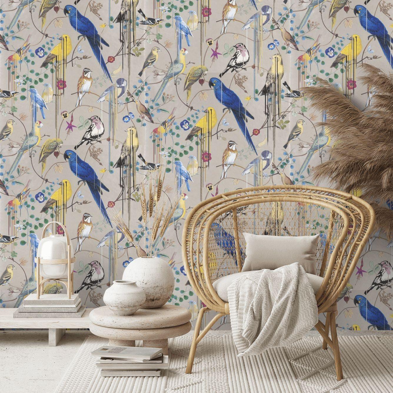 Tapeta BIRDS SINFONIA CUIVRE beżowy Christian Lacroix Eye on Design