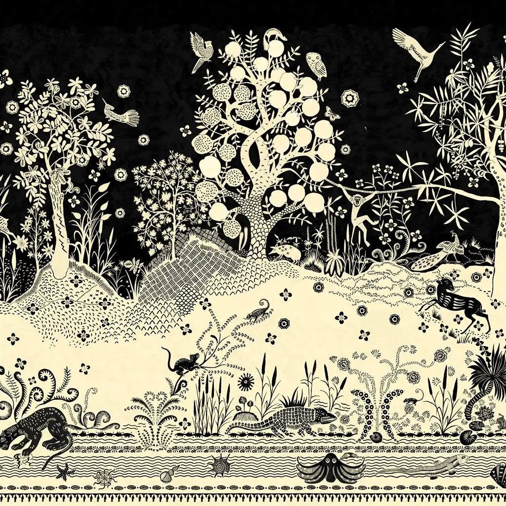 Tapeta BOIS PARADIS PRIMEVERE czarny Christian Lacroix Eye on Design
