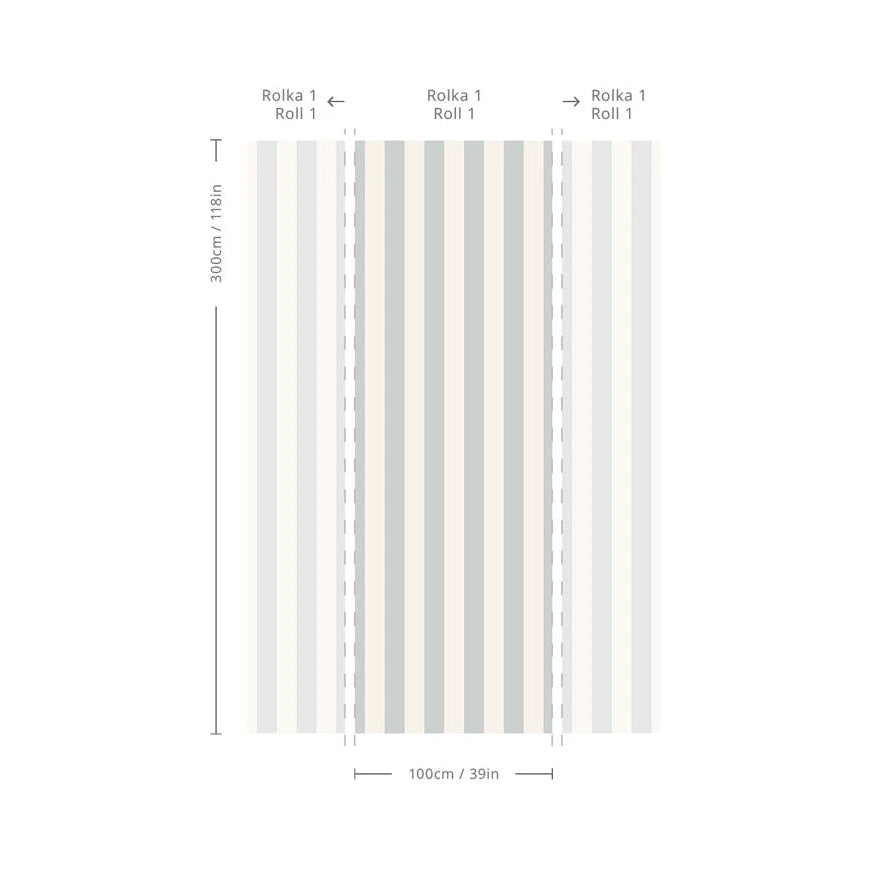 Non-woven wallpaper BOLD STRIPE STORM muted blue