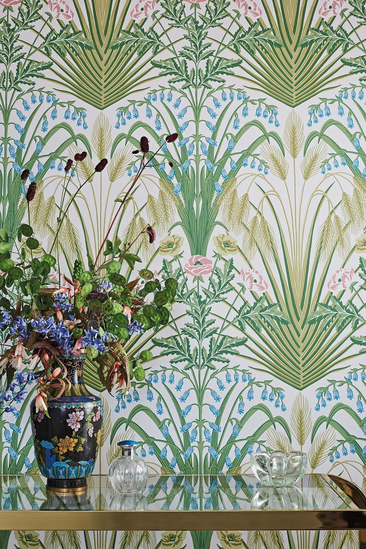 Tapeta BOTANICAL BOTANICA - Bluebell błękit na bieli Cole & Son Eye on Design
