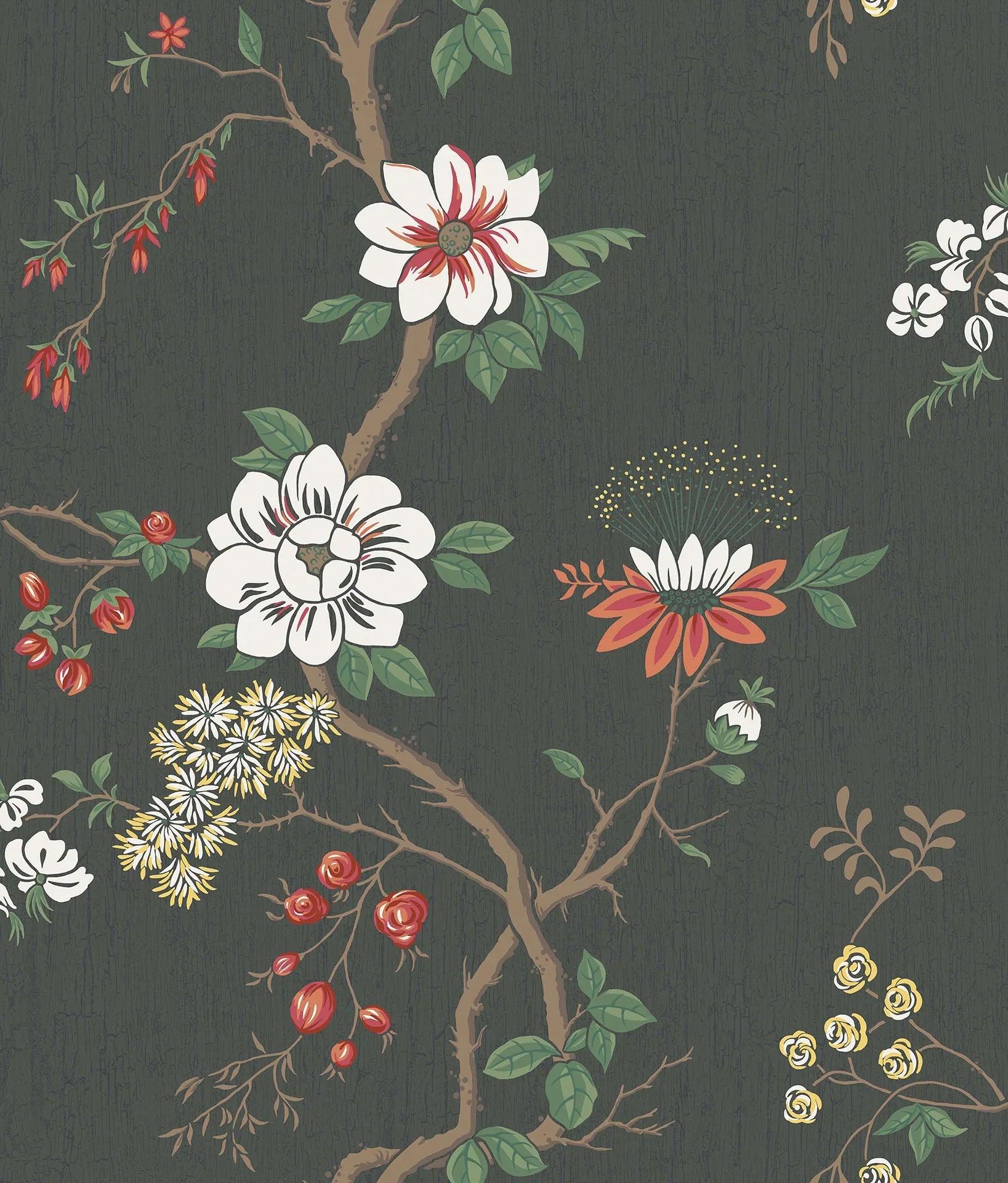 Tapeta BOTANICAL BOTANICA - Camellia czarny Cole & Son Eye on Design