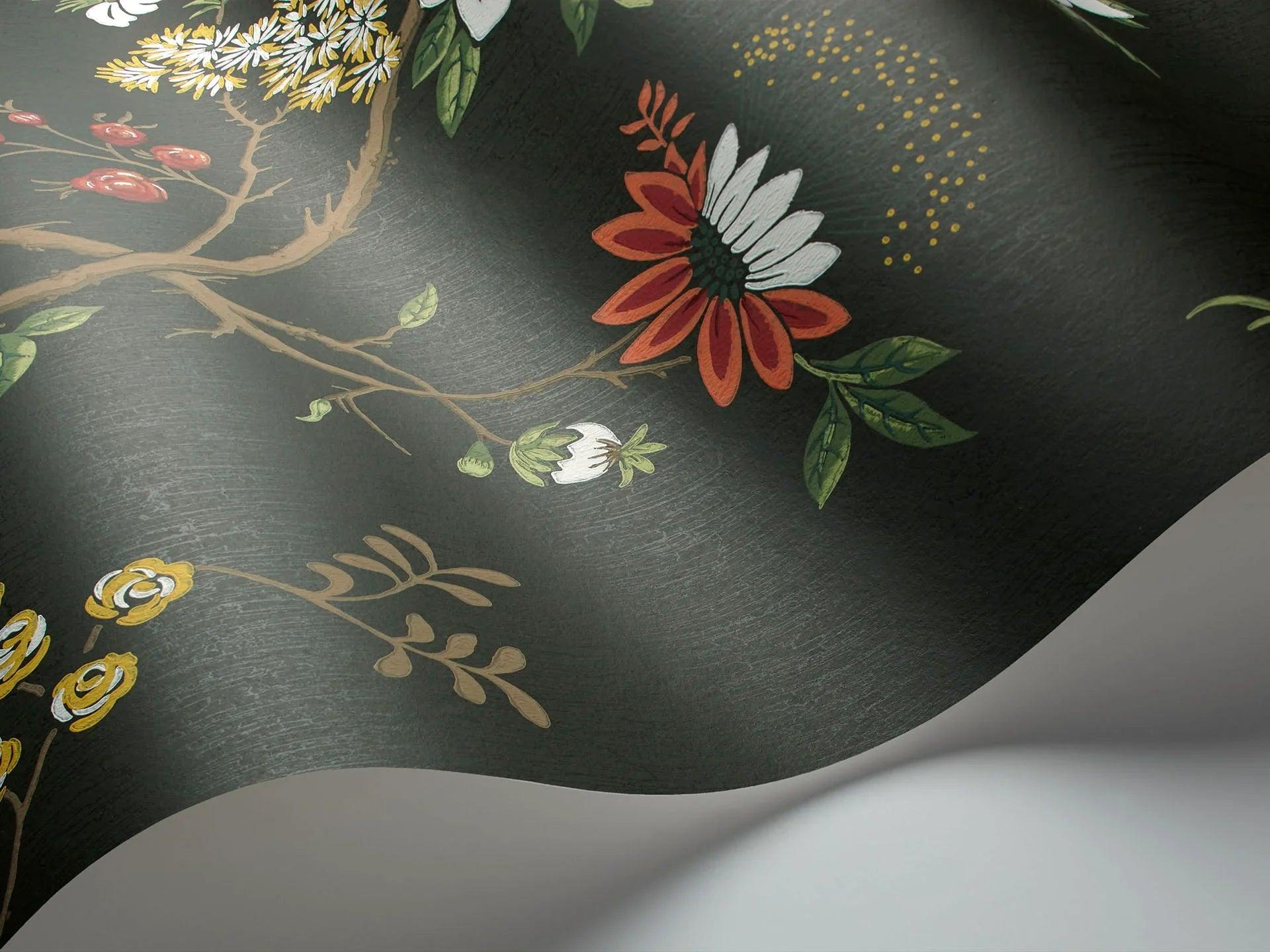 Tapeta BOTANICAL BOTANICA - Camellia czarny Cole & Son Eye on Design