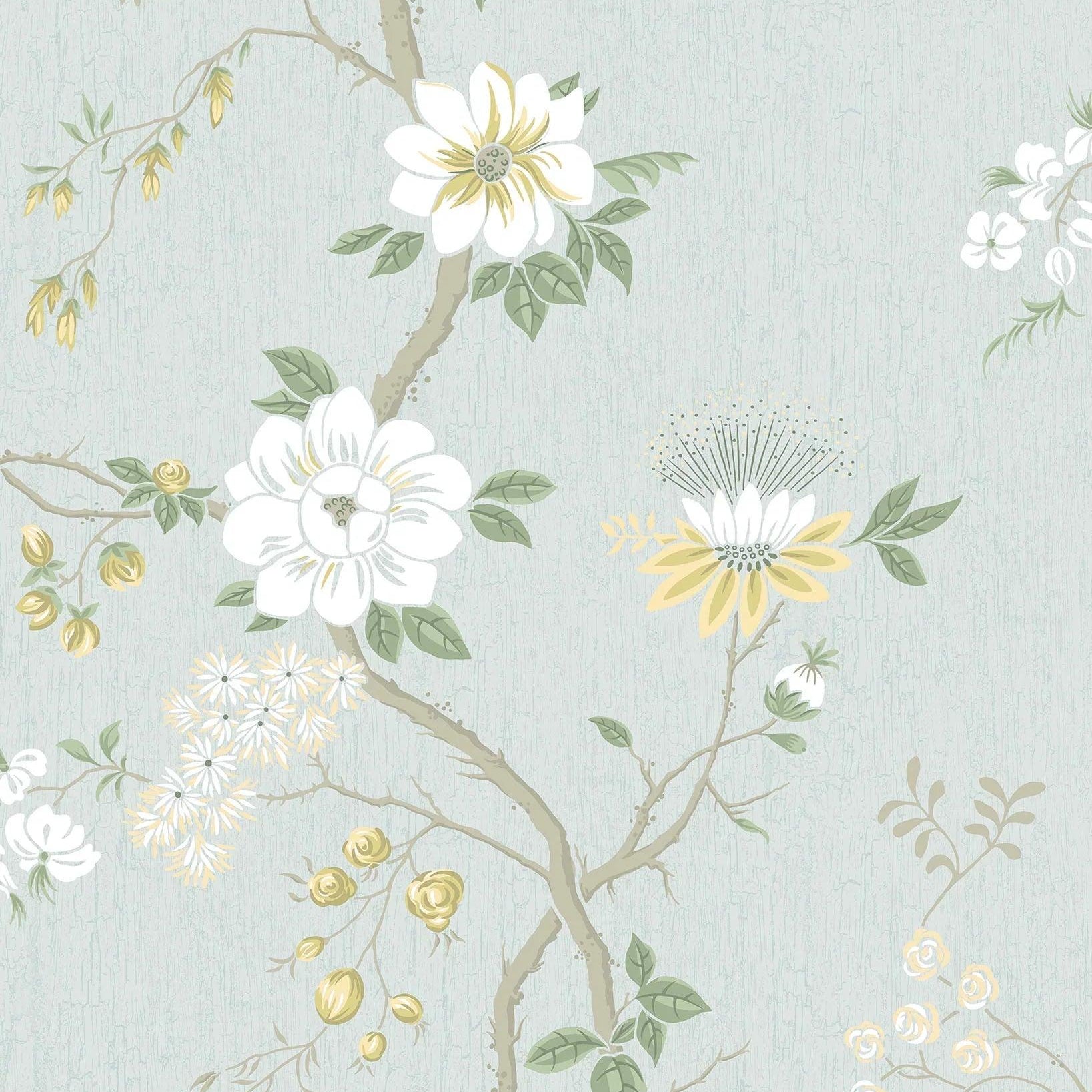 Tapeta BOTANICAL BOTANICA - Camellia niebieski Cole & Son Eye on Design