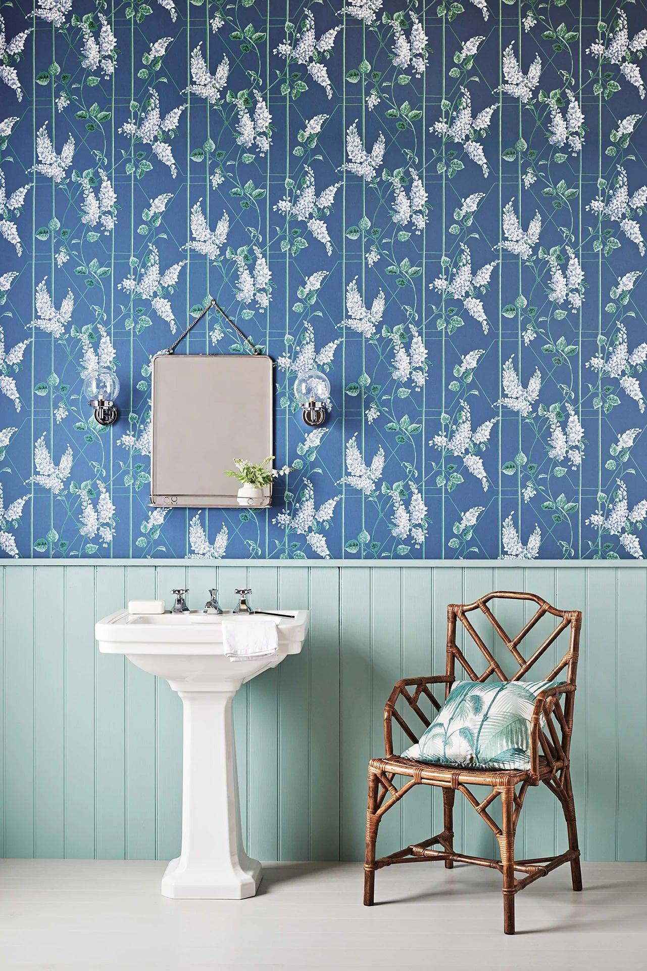 Tapeta BOTANICAL BOTANICA - Wisteria niebieski Cole & Son Eye on Design
