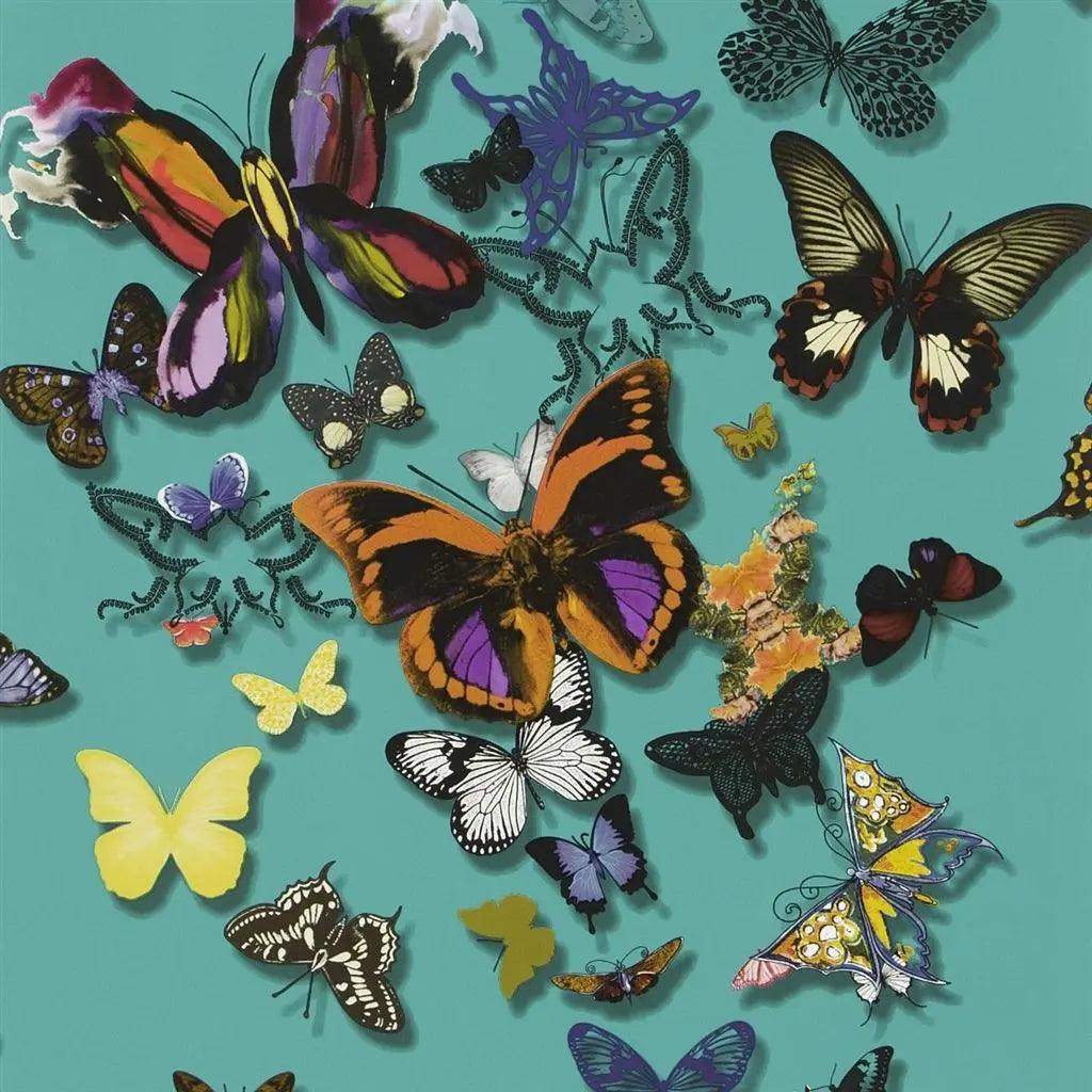 Tapeta BUTTERFLY PARADE - LAGON morski Christian Lacroix Eye on Design