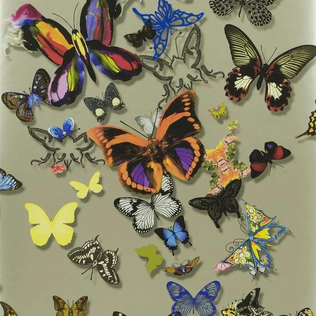Tapeta BUTTERFLY PARADE - PLATINE beżowy Christian Lacroix Eye on Design