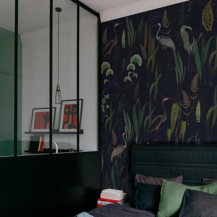 Tapeta Calm Heron Navy Wallcolors Eye on Design