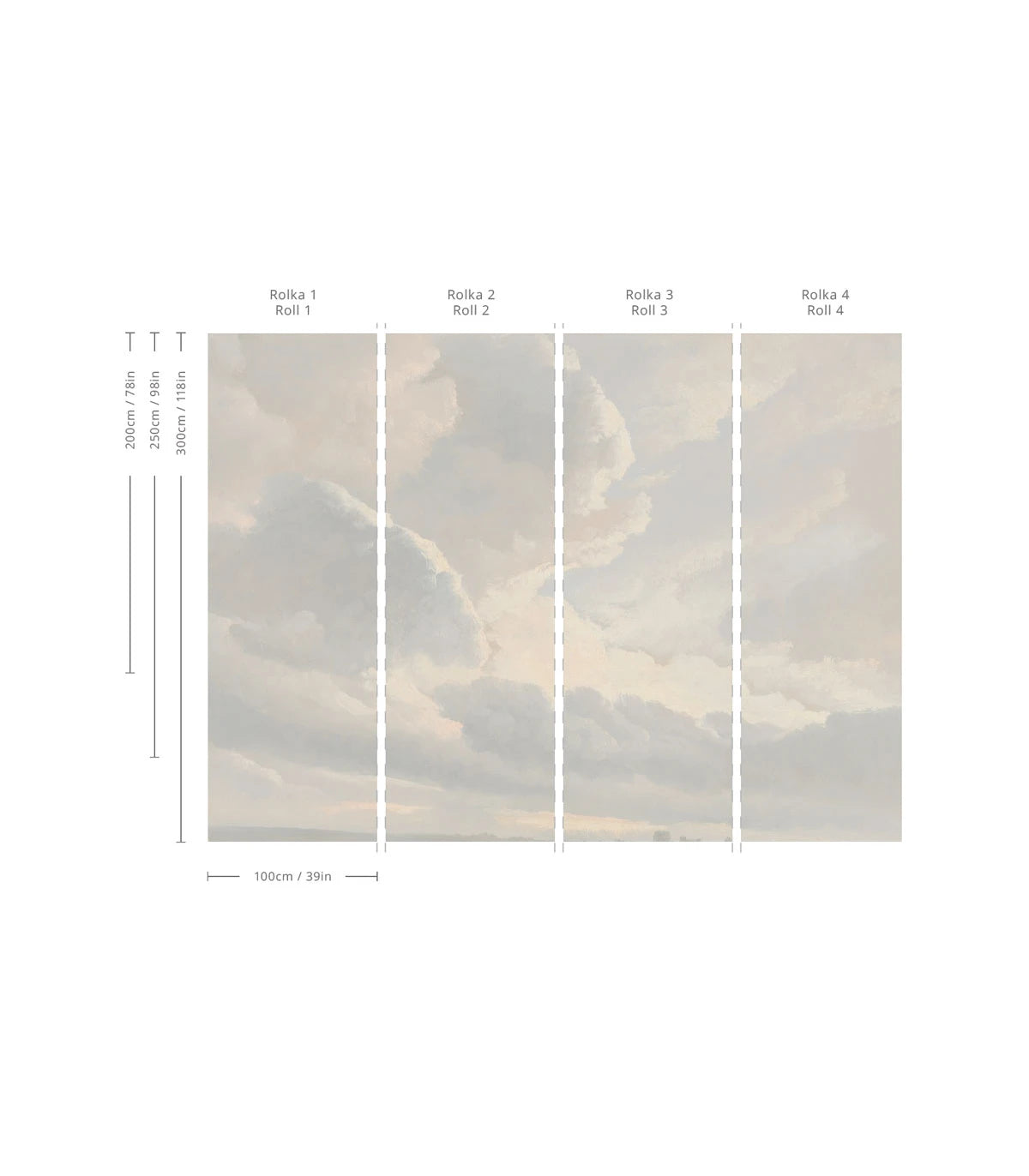Cloudy Sky Landscape Wallpaper Warm Gray