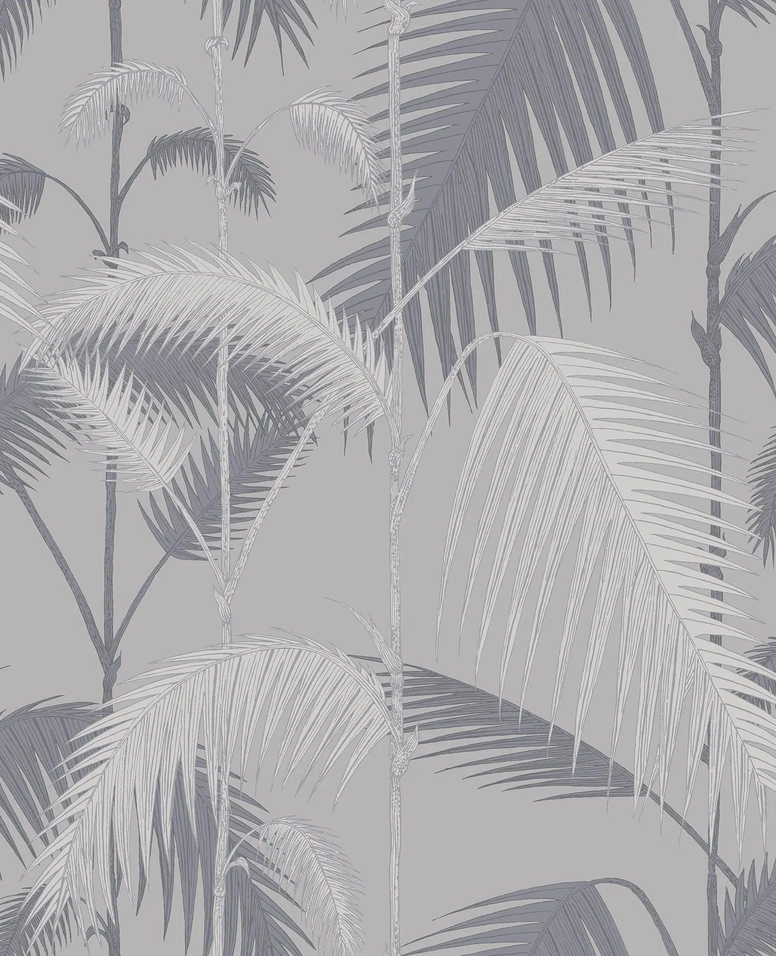 Tapeta CONTEMPORARY COLLECTION - Palm Jungle metaliczne srebro Cole & Son Eye on Design