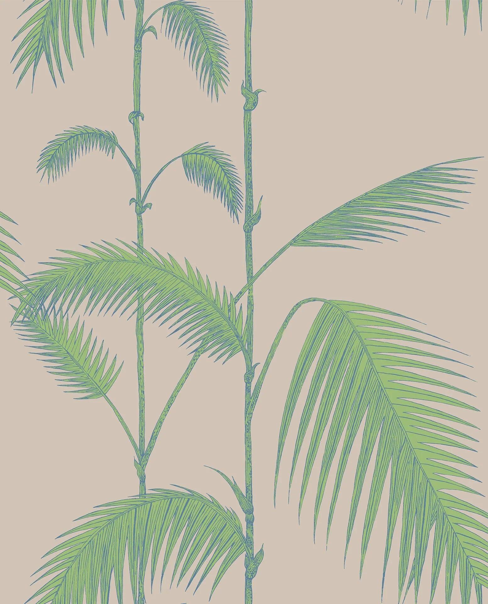 Tapeta CONTEMPORARY COLLECTION - Palm Leaves zielony na beżu Cole & Son Eye on Design