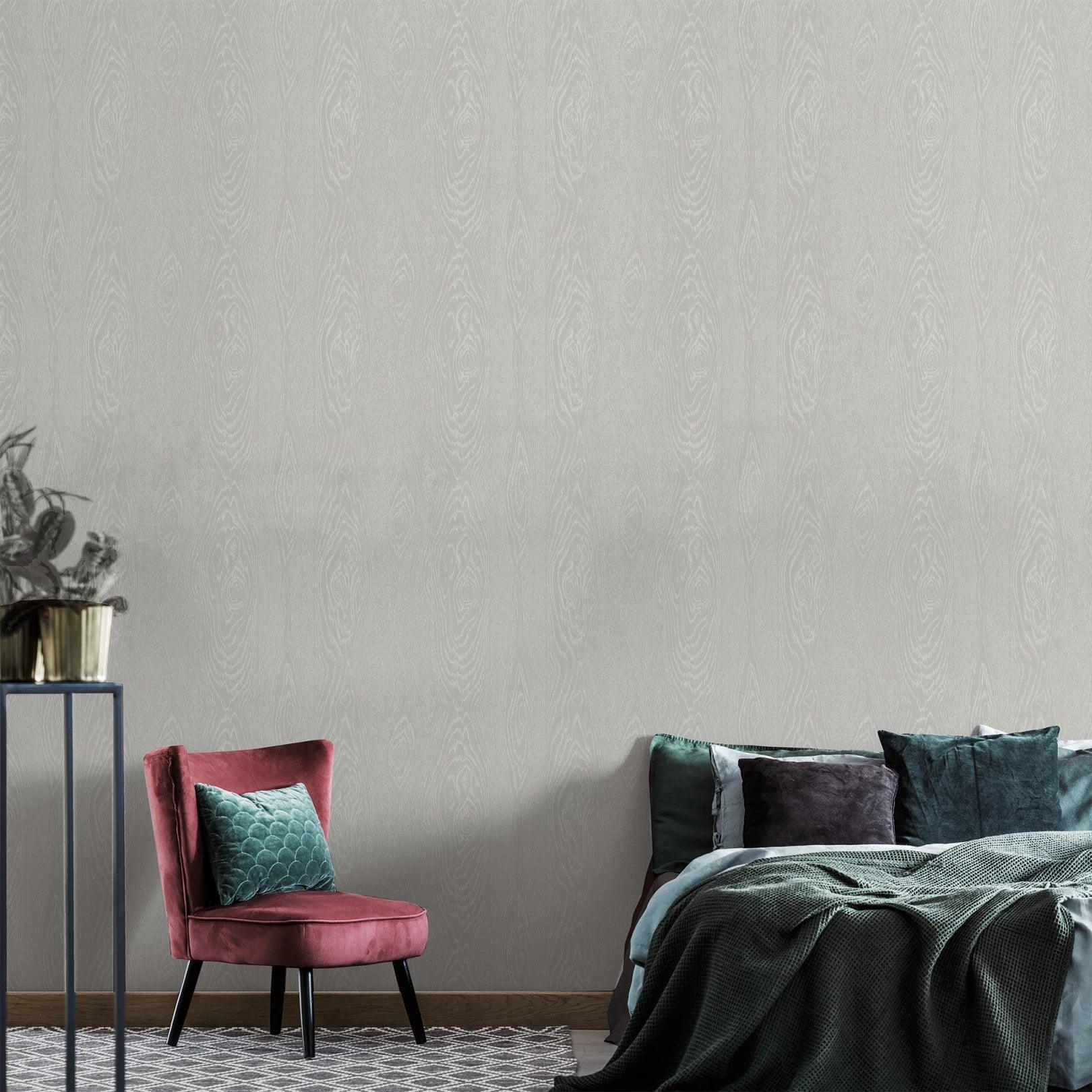 Tapete, die Holzbohlen imitiert CURIO - Holzmaserung grau