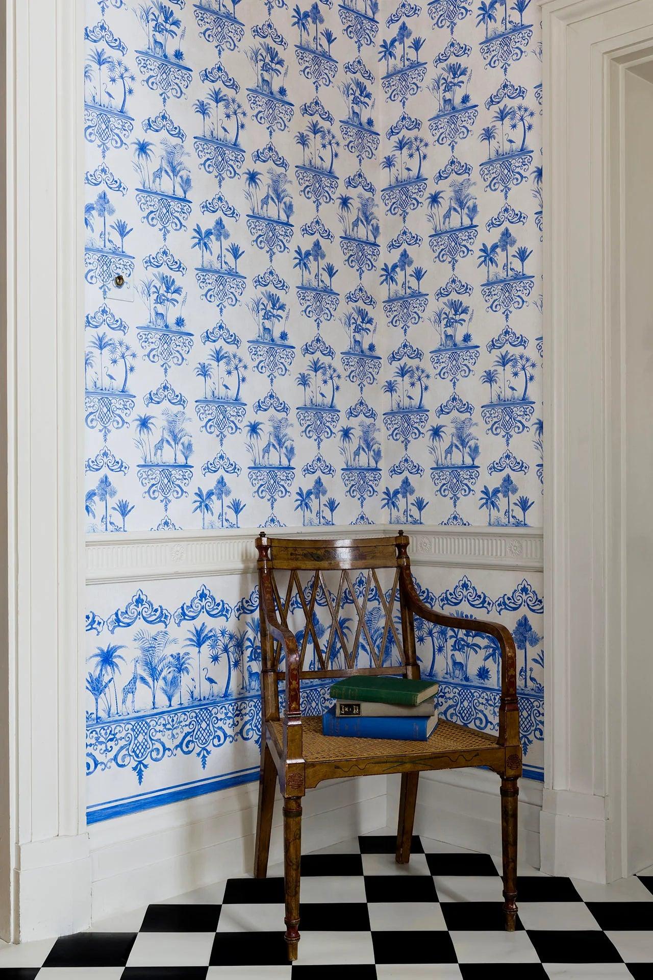 Tapeta FOLIE - Rousseau Border niebieski Cole & Son Eye on Design