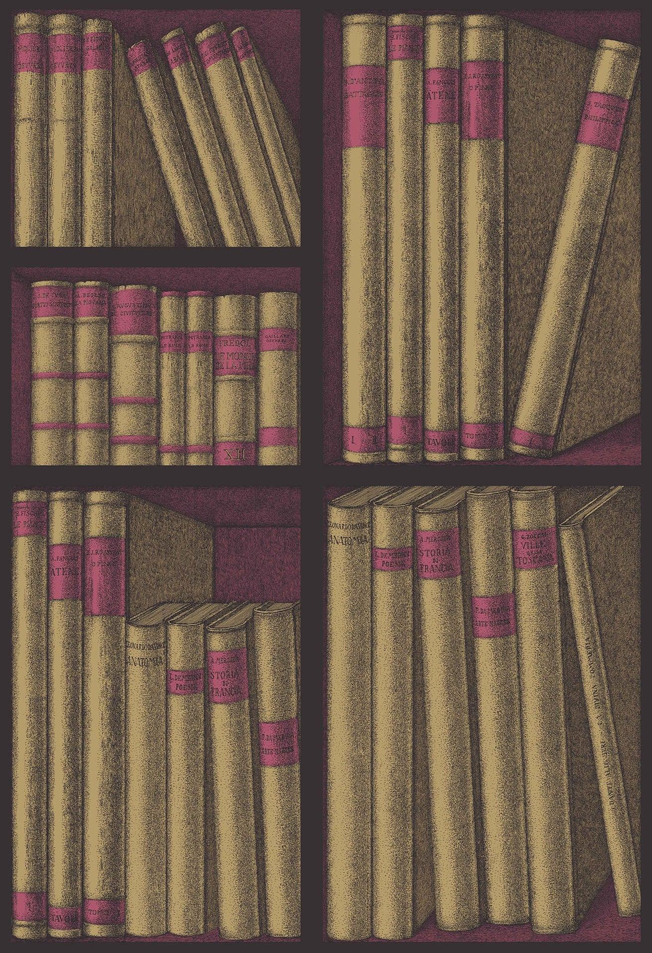 Tapeta FORNASETTI - Ex Libris ochra Cole & Son Eye on Design