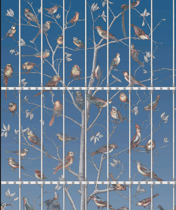 Tapeta FORNASETTI - Uccelli niebieski Cole & Son Eye on Design