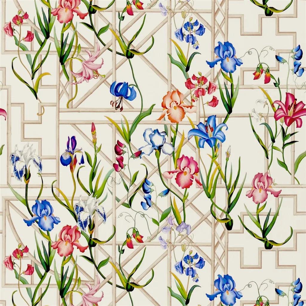 Tapeta FRETWORK GARDEN AZUR beżowy Christian Lacroix Eye on Design