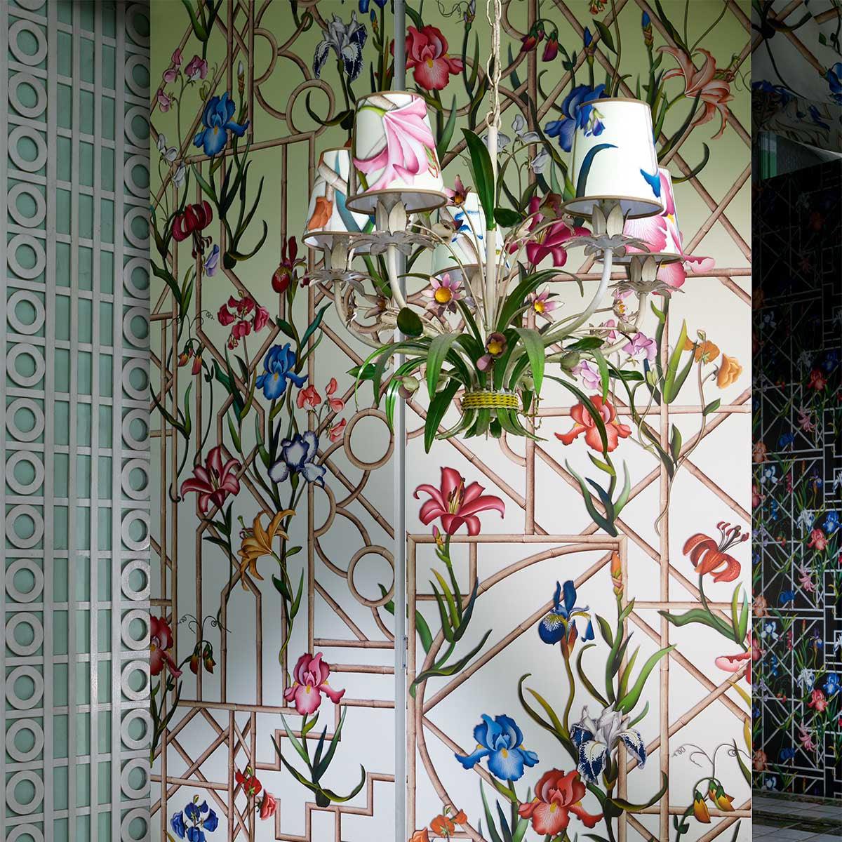 Tapeta FRETWORK GARDEN AZUR beżowy Christian Lacroix Eye on Design