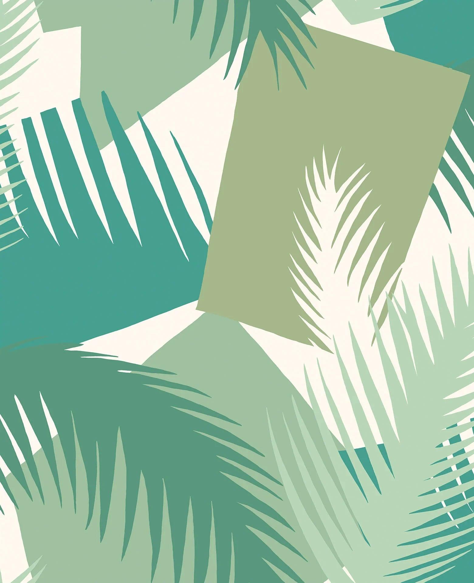 Tapeta GEOMETRIC II - Deco Palm zielony Cole & Son Eye on Design
