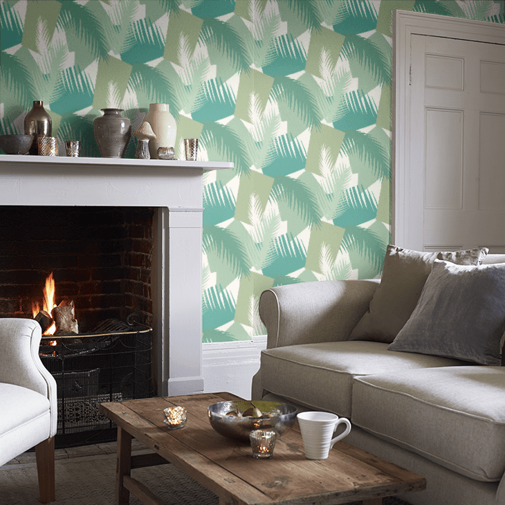 Tapeta GEOMETRIC II - Deco Palm zielony Cole & Son Eye on Design