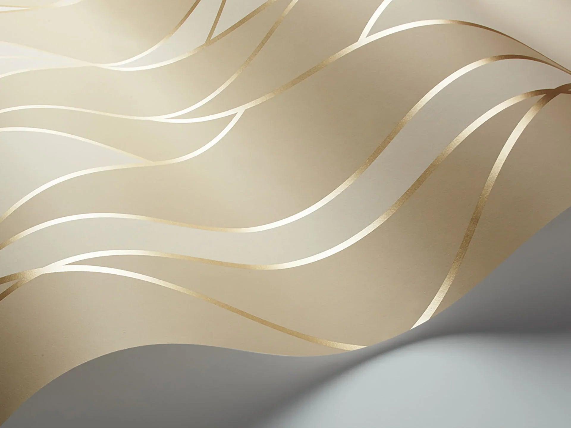 Tapeta GEOMETRIC II - Oblique metaliczne złoto Cole & Son Eye on Design
