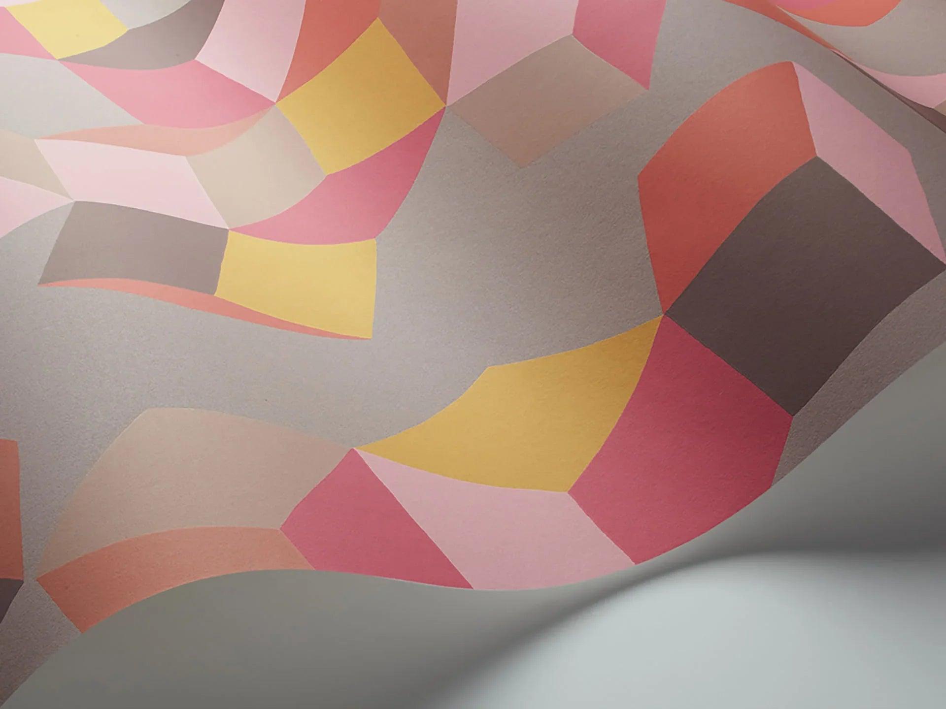 Tapeta GEOMETRIC II - Puzzle fuksja Cole & Son Eye on Design