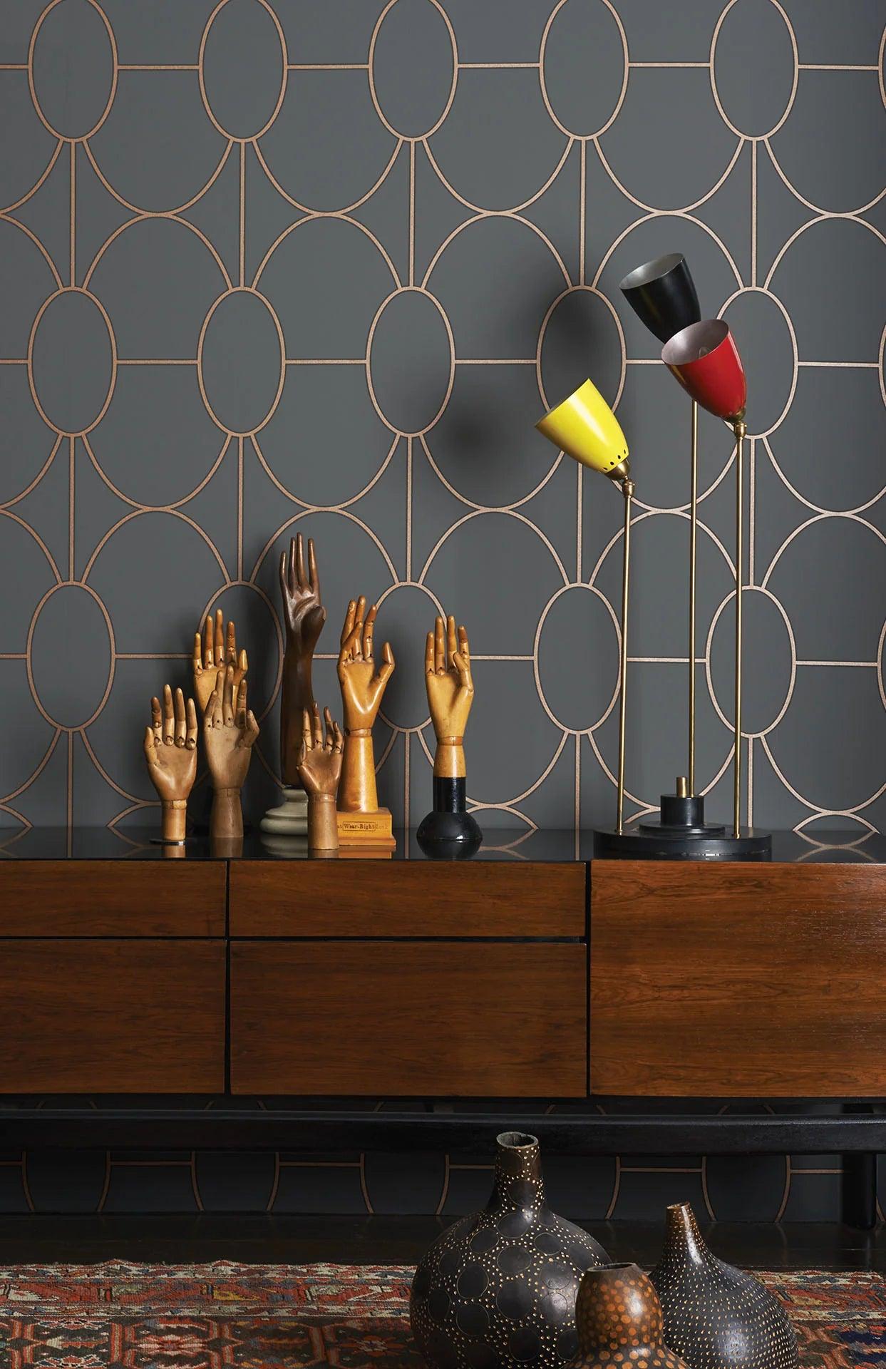 Tapeta GEOMETRIC II - Riviera czarny Cole & Son Eye on Design