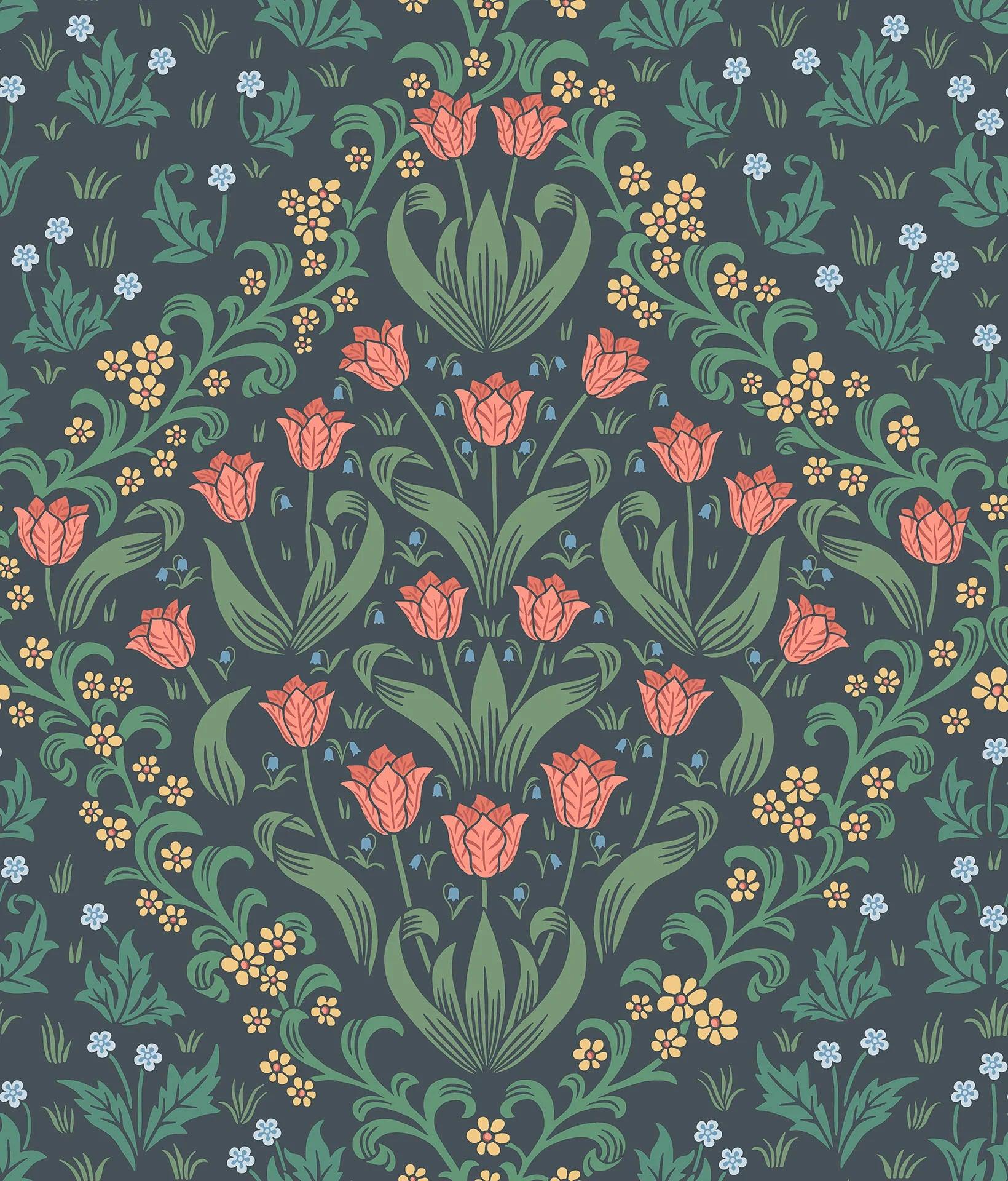 Tapeta HRP GREAT MASTERS - Tudor Garden czerwony Cole & Son Eye on Design