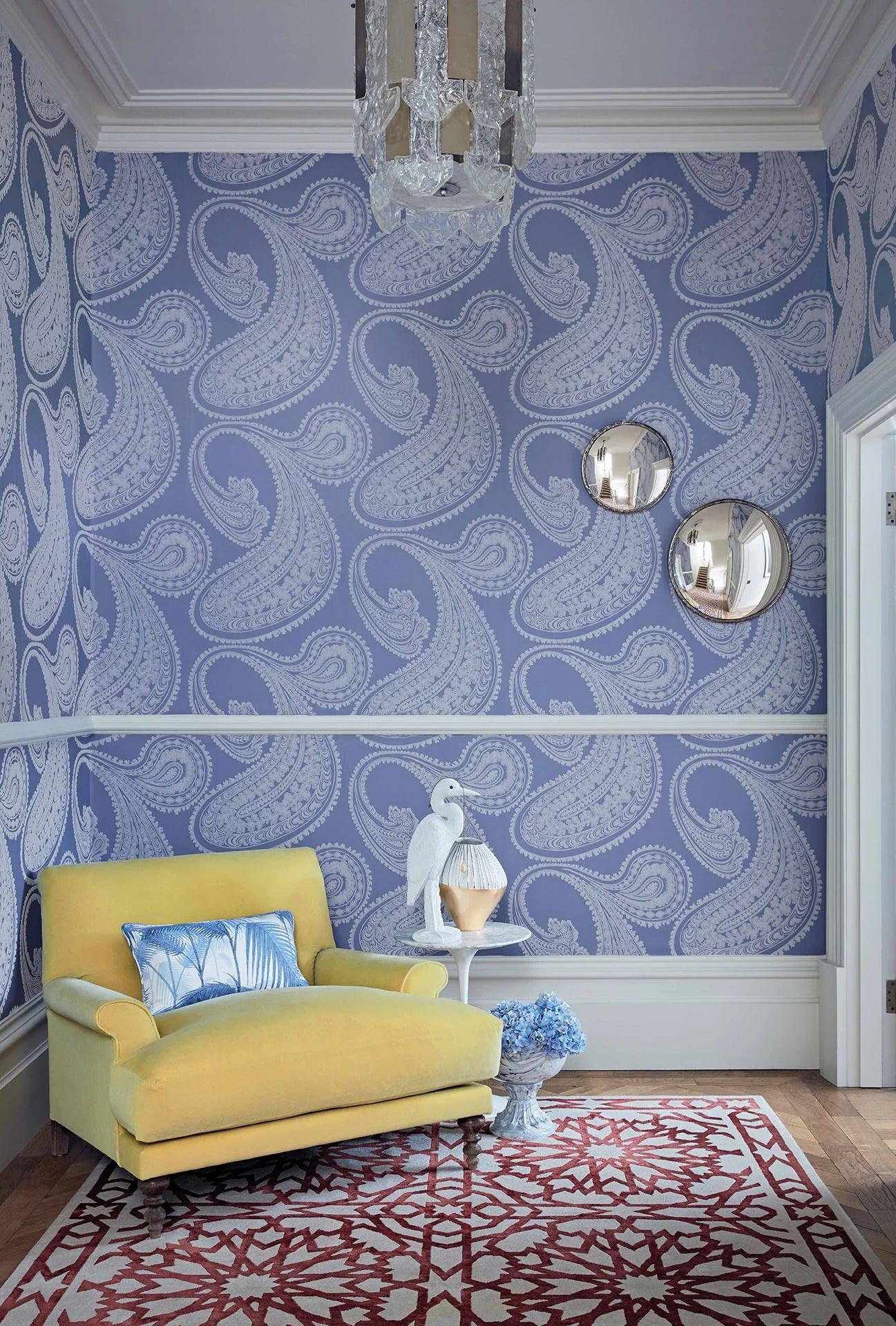 Tapeta ICONS - Rajapur Flock niebieski Cole & Son Eye on Design