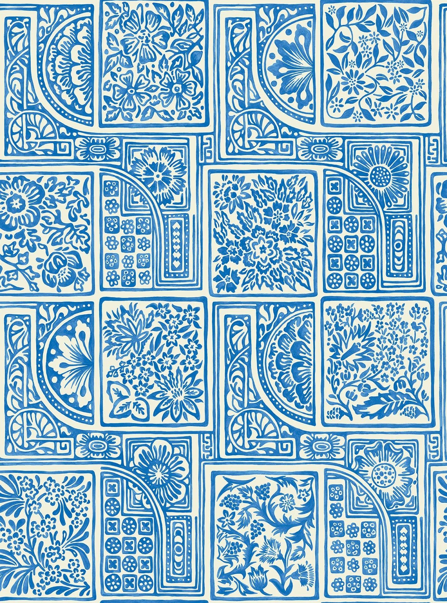 Tapeta MARIINSKY DAMASK - Bellini niebieski Cole & Son Eye on Design