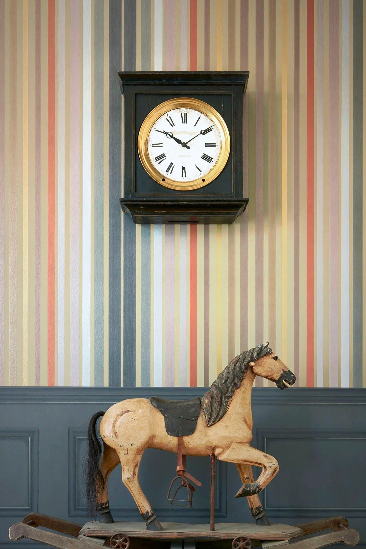 Tapeta MARIINSKY DAMASK - Carousel Stripe beżowy Cole & Son Eye on Design
