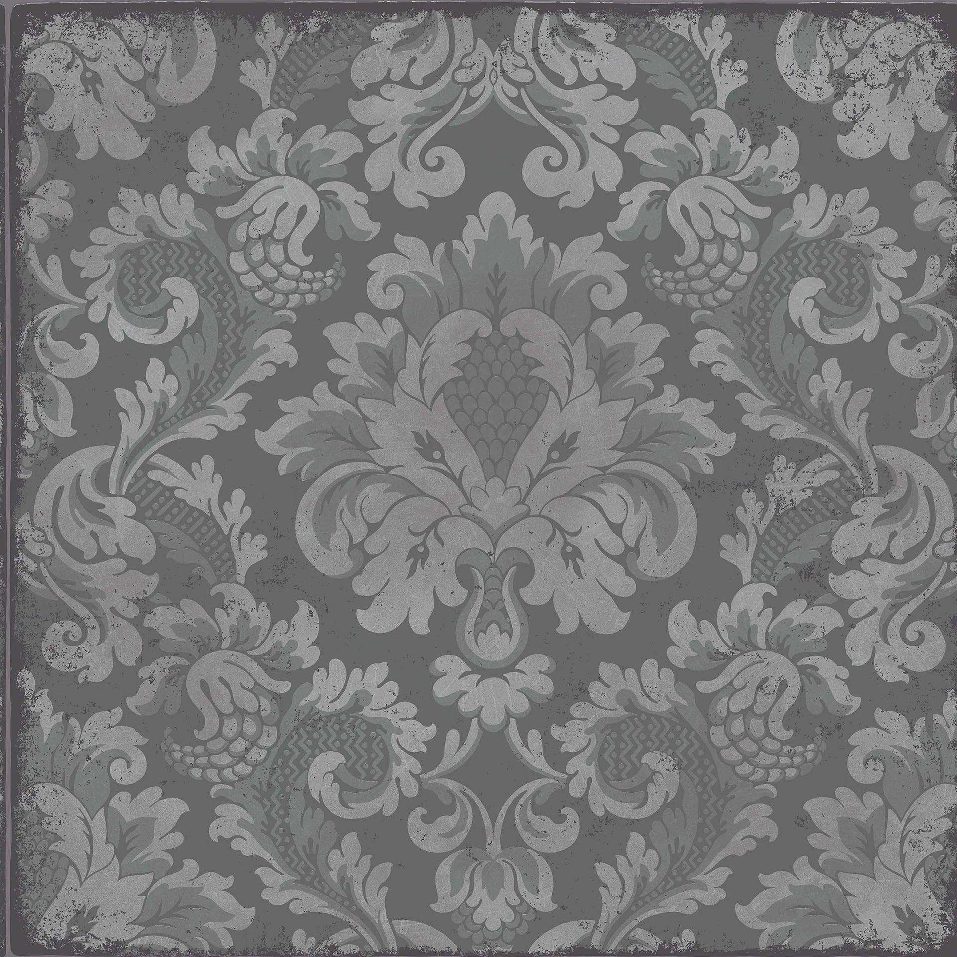 Tapeta MARIINSKY DAMASK - Stravinsky metaliczne srebro Cole & Son Eye on Design