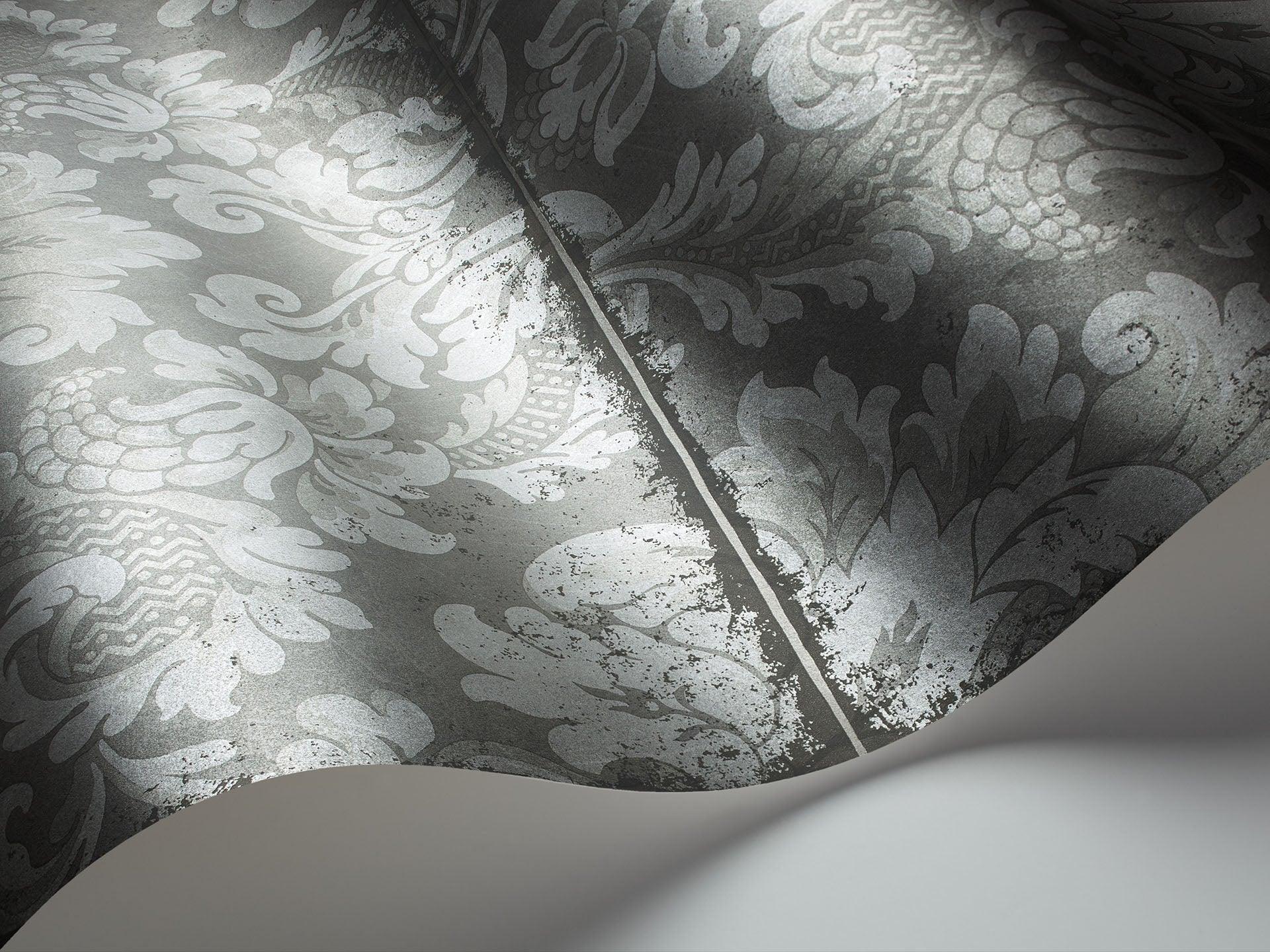 Tapeta MARIINSKY DAMASK - Stravinsky metaliczne srebro Cole & Son Eye on Design