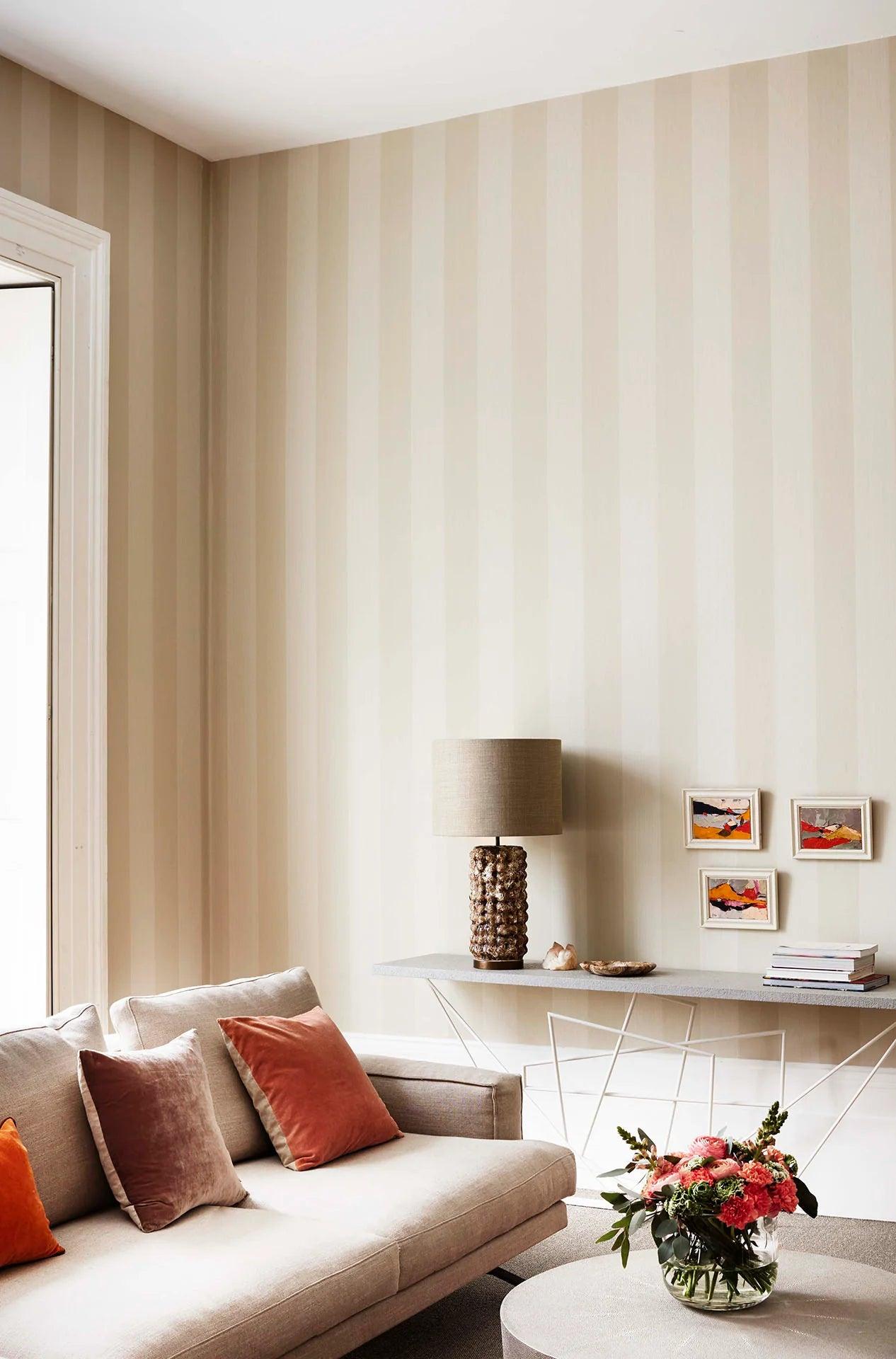 Tapeta MARQUEE STRIPES - Jaspe Stripe beżowy Cole & Son Eye on Design
