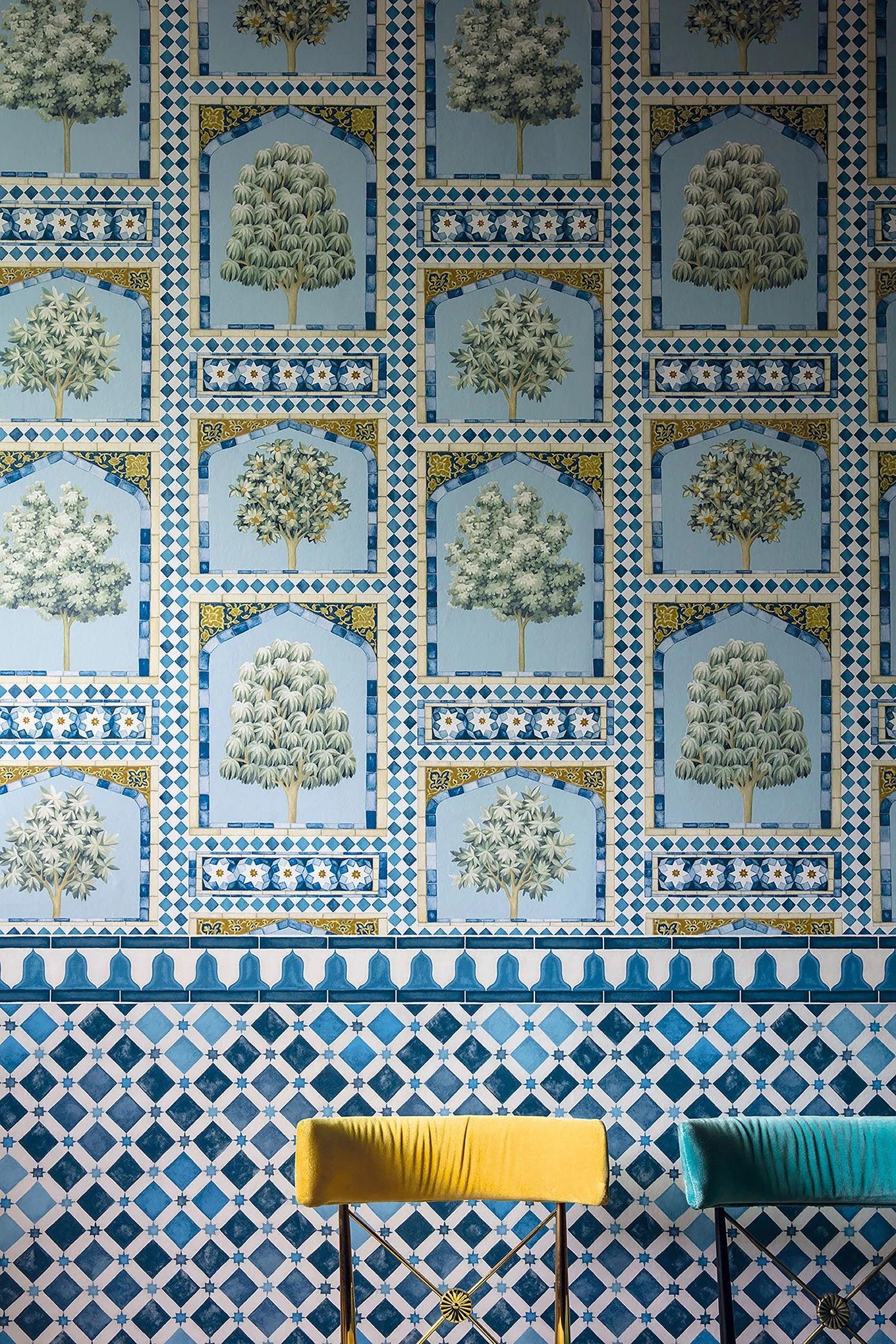 Tapeta MARTYN LAWRENCE BULLARD - Zellige Border niebieski Cole & Son Eye on Design
