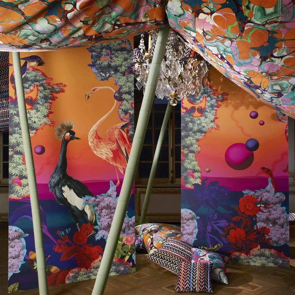 Tapeta NOVAFRICA SUNSET SCENE 2 TANGERINE fioletowy Christian Lacroix Eye on Design