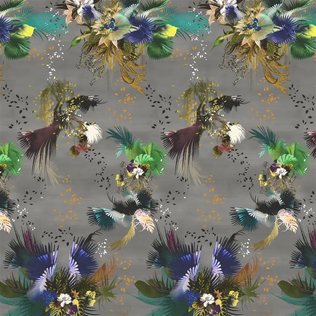 Tapeta OISEAU FLEUR GRAPHITE szary Christian Lacroix Eye on Design