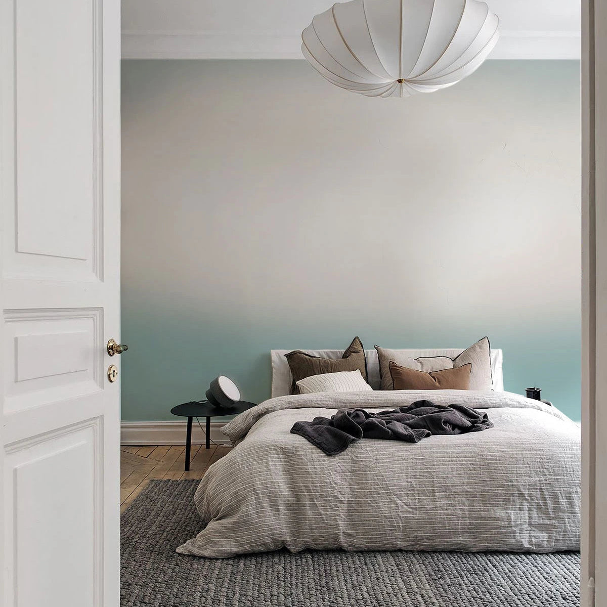 Tapete Gradient OMBRE MARE tiefes Blau mit Grau