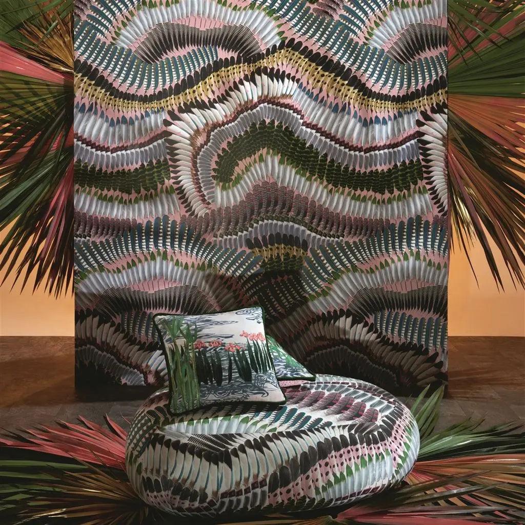 Tapeta PRÊTE-MOI TA PLUME! BOURGEON różowy Christian Lacroix Eye on Design