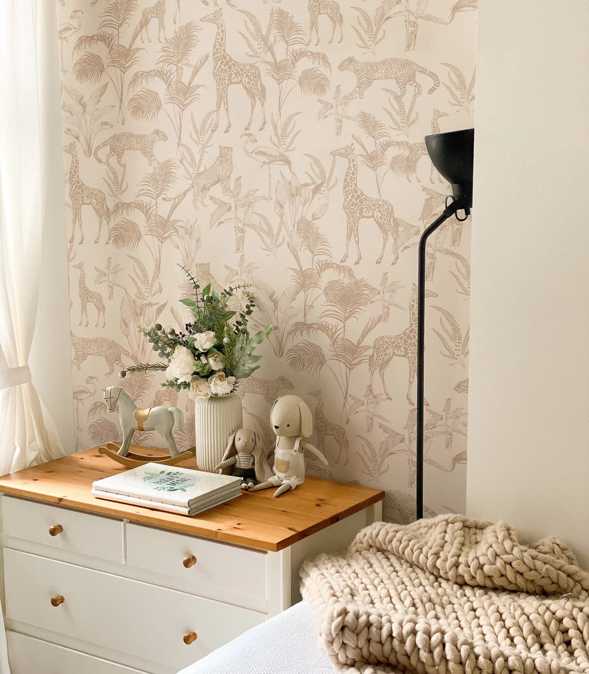 Tapete mit Tiermotiv SAFARI BEIGE braun mit beige